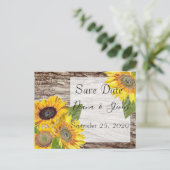 Zonnebloemen tegen de achtergrond van briefkaart m (Staand voorkant)