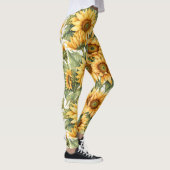 Zonnebloemen tekening leggings (Rechts)