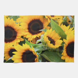 Zonnebloemen Theedoek