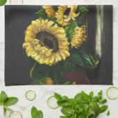 Zonnebloemen Theedoek (Gevouwen)