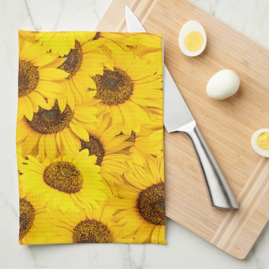 Zonnebloemen Theedoek (Quarter Fold)