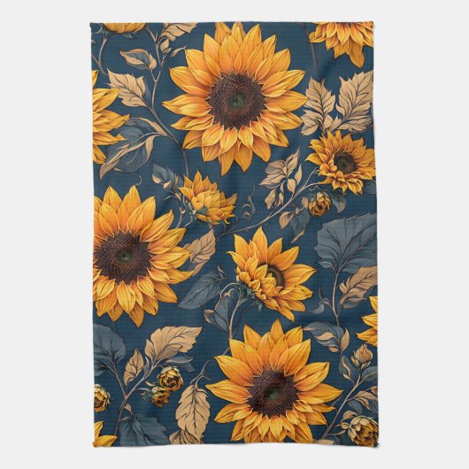 Zonnebloemen Theedoek (Verticaal)