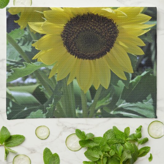 Zonnebloemen Theedoek (Gevouwen)