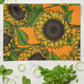 Zonnebloemen Theedoek (Gevouwen)