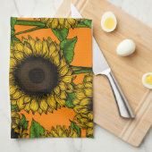 Zonnebloemen Theedoek (Quarter Fold)