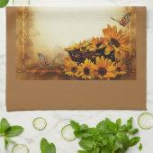 Zonnebloemen Theedoek (Gevouwen)