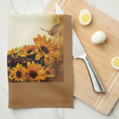 Zonnebloemen Theedoek (Quarter Fold)