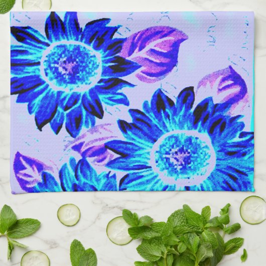 Zonnebloemen Theedoek (Gevouwen)