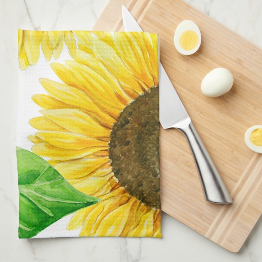 Zonnebloemen Theedoek (Quarter Fold)