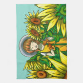 Zonnebloemen Theedoek (Verticaal)