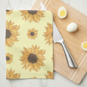 Zonnebloemen Theedoek (Quarter Fold)