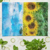 Zonnebloemen Theedoek (Gevouwen)