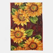 Zonnebloemen Theedoek (Verticaal)