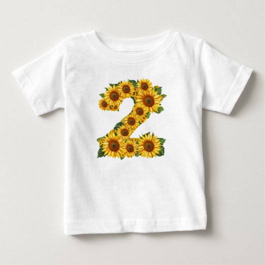 Zonnebloemen Thema 2 Jaar Oude Meisjes (Voorkant)