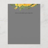 Zonnebloemen Theme Weddenschap Vrijgezellenfeest G (Achterkant)