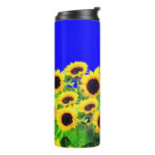 Zonnebloemen Thermal Tumbler Thermosbeker (Gedraaid links)