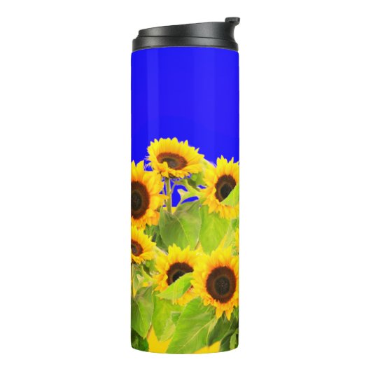 Zonnebloemen Thermal Tumbler Ukraine Flag Colors Thermosbeker (Gedraaid links)
