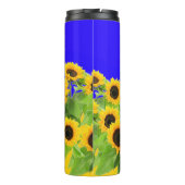 Zonnebloemen Thermische Tumbler Oekraïense vlag kl Thermosbeker (Achterkant)