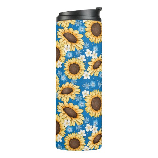 Zonnebloemen Thermosbeker (Gedraaid links)