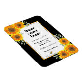 Zonnebloemen thuis zoete zwarte moderne omgeving magneet (Rechterzijde)