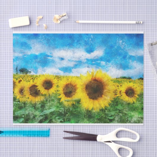 Zonnebloemen Tissuepapier (Craft)