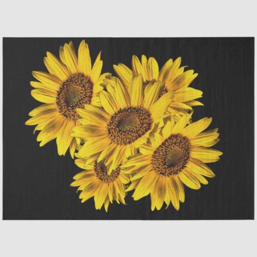 Zonnebloemen tissuepapier (Voorkant)