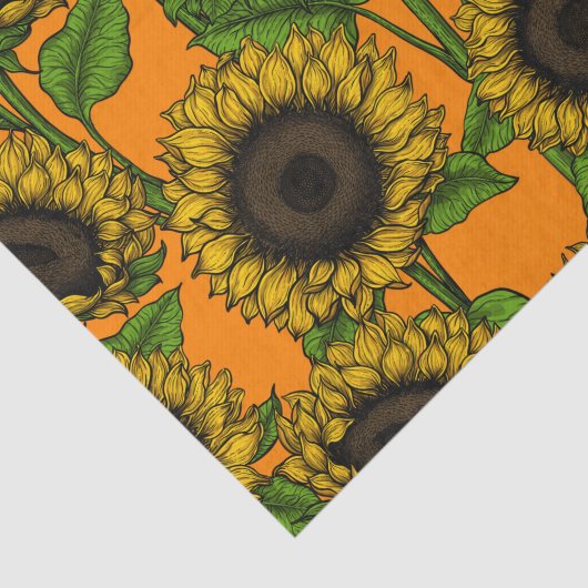 Zonnebloemen Tissuepapier (Detail)