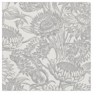 zonnebloemen Toile Grey Stof