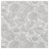 zonnebloemen Toile Grey Stof (Swatch)