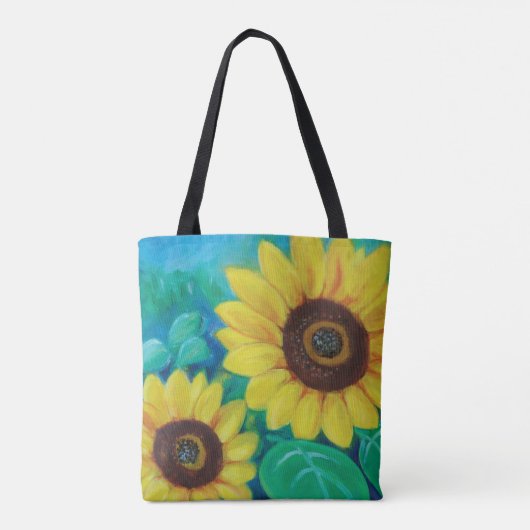 Zonnebloemen Tote Bag (Achterkant)