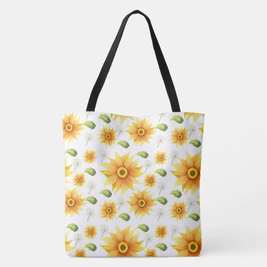Zonnebloemen Tote Bag (Achterkant)