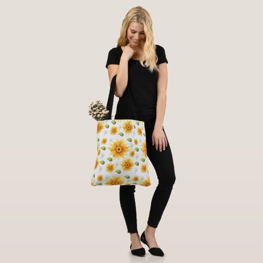 Zonnebloemen Tote Bag (Op model)