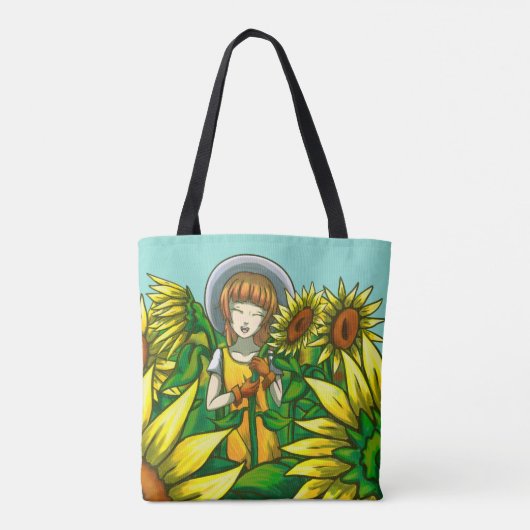 Zonnebloemen Tote Bag (Achterkant)