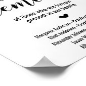 Zonnebloemen Trouw Teken 'Ter nagedachtenis' Poster (Hoek)