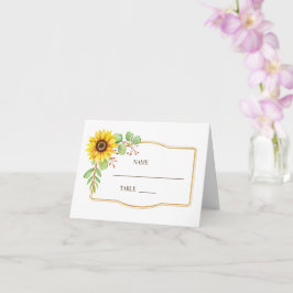 Zonnebloemen trouwkaarten kaart