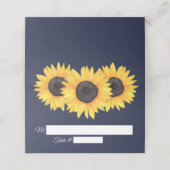 Zonnebloemen Trouwplaats Kaarten Land Blauw Plaatskaartje (Buitenkant ongevouwen)