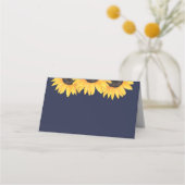Zonnebloemen Trouwplaats Kaarten Land Blauw Plaatskaartje (Achterkant)