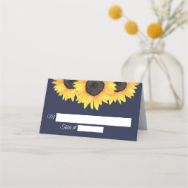Zonnebloemen Trouwplaats Kaarten Land Blauw Plaatskaartje