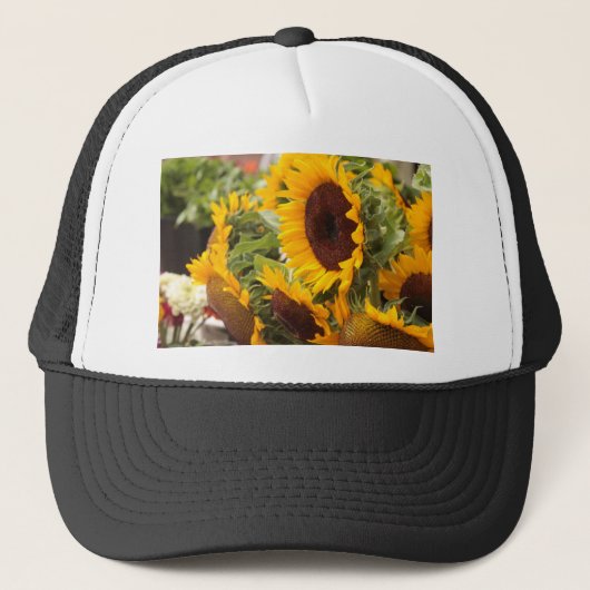 Zonnebloemen Trucker Pet (Voorkant)