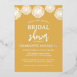 Zonnebloemen Tuin Bloemen Vrijgezellenfeest Goud Folie Uitnodiging