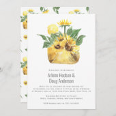 Zonnebloemen Tuin Feestelijke Trouw Bar-B-Que | Kaart (Voorkant / Achterkant)