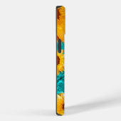 Zonnebloemen tuinbouwbedden met  retro-verven Case-Mate iPhone case (Achterkant / Rechts)