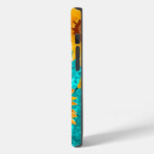 Zonnebloemen tuinbouwbedden met  retro-verven Case-Mate iPhone case (Achterkant / Links)