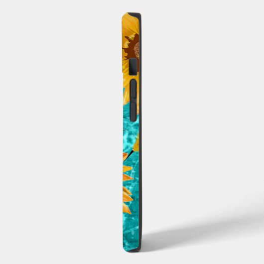 Zonnebloemen tuinbouwbedden met  retro-verven Case-Mate iPhone case (Achterkant / Links)