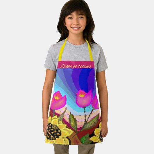 Zonnebloemen Tulips & Love Denking of You Schort (Insitu)