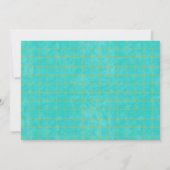 Zonnebloemen Turquoise Truck Wedding RSVP Kaart (Achterkant)