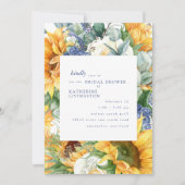 Zonnebloemen Tuscan Botanisch Vrijgezellenfeest Kaart (Voorkant)