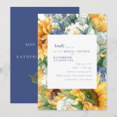 Zonnebloemen Tuscan Botanisch Vrijgezellenfeest Kaart (Voorkant / Achterkant)