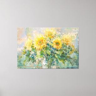 *~* Zonnebloemen TV2 Vaas Uitgerekte Canvas Print