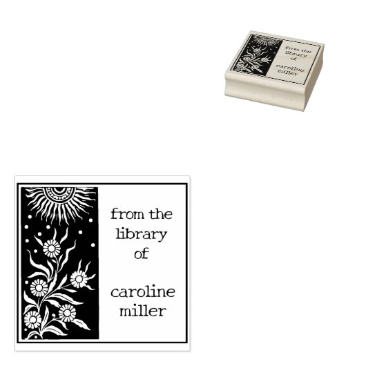 Zonnebloemen uit de bibliotheek van rubberstempel (Gestempeld)